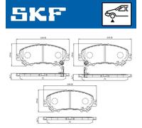 Braking Disc Brake Brake Pad Set SKF VKBP 80557 A Fits Nissan Renault Kadjar