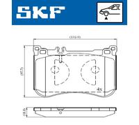 SKF VKBP 80631 Brake pad set