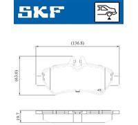 Brake pads VKBP 90071 E SKF for MERCEDES-BENZ VW
