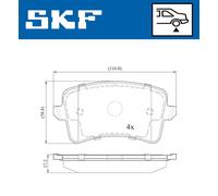 SKF VKBP 90150 Brake pad set