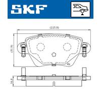 SKF VKBP 90170 Brake pad set
