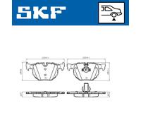 Brake pads VKBP 90316 SKF for BMW 5 5 Touring 6 6 Convertible
