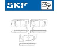 Brake pads VKBP 90340 A SKF for HYUNDAI KIA