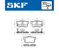 Brake pads VKBP 90397 A SKF for HONDA CR-V III CR-V IV CR-V Mk II CR-V V