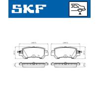 Braking Disc Brake Pad Set SKF VKBP 90418 A Fits Mazda CX-3 CX-5