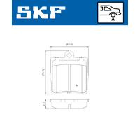Brake pads VKBP 90434 SKF for MERCEDES-BENZ CHRYSLER