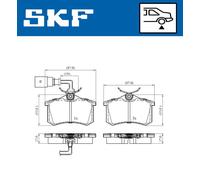 Braking Disc Brake Brake Pad Set SKF VKBP 90452 E Fits Ford Seat VW Alhambra