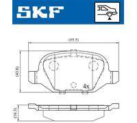 Brake pads VKBP 90472 SKF for ALFA ROMEO LANCIA FIAT