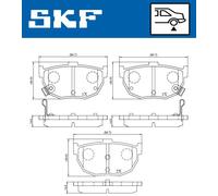 Braking Disc Brake Brake Pad Set SKF VKBP 90483 A Fits Hyundai Kia Nissan