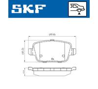 SKF VKBP 90498 Brake pad set