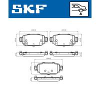 SKF VKBP 90499 A Brake pad set