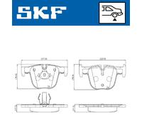 Braking Disc Brake Brake Pad Set SKF VKBP 90508 Fits BMW 3 Series 4 Series