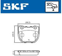 SKF VKBP 90514 Brake pad set