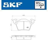 SKF VKBP 90568 Brake pad set