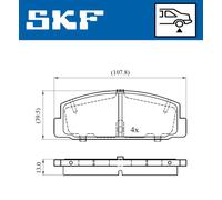SKF VKBP 90587 Brake pad set