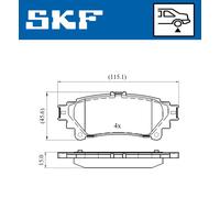 SKF VKBP 90604 Brake pad set