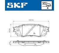 Braking Disc Brake Brake Pad Set SKF VKBP 90630 Fits Lexus Toyota Camry C-HR