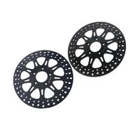 Brake part Motorcycle Front Rear Brake Discs Rotors For HARLEY For DAVIDSON FLS For Softail Slim 2012 2013 2014(Black- Silver)