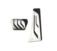 brake pedal cover Compatible with 5 Series for F10 F11 2011-2016 Car Pedals Gas Brake Clutch Rest Pedal Pad Cover(AT Without Rest)