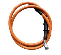 Brake Pipe 90cm-130cm Universal Brake Cable Line 28° Braided Steel Hydraulic Clutch Radiator Oil Cooler Dirt Bike Brake Lines Kit(Orange 120cm)