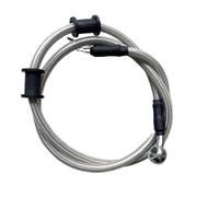Brake Pipe 90cm-130cm Universal Brake Cable Line 28° Braided Steel Hydraulic Clutch Radiator Oil Cooler Dirt Bike Car Brake Pipes(Silver 110cm)