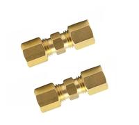 Brake Pipe Brass Connector Brake Hose Repair Joint Accessories Brake Hose Brass Fittings Car Brake Line Union Fittings Car Brake Pipes(B-2pcs)