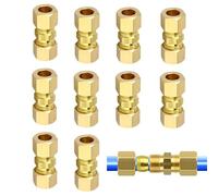 Brake Pipe Fittings - Pack of 10 Brass Brake Pipe Fittings, Maintenance Supplies for Car Truck Vehicle Repair Workshop