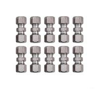 Brake Pipe Joint Kit 4.75mm Copper Chrome Plated Connectors A00393, 10pcs Brake Line Couplings for Car and Truck Braking System, Easy Ins