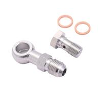 Brake Pipe Universal Stainless Steel M10 / M11x1.0 / M12 / M14x1.5 to AN4 Or AN6-6 Banjo Bolt Hose Barb Brake Line Fitting EPCGQ240 Car Brake Pipes(M12x1.25 mm to AN6-6)