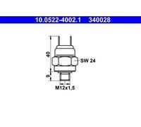 Brake pressure switch 10.0522-4002.1 ATE for BMW AUDI