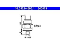 Brake pressure switch 10.0522-4005.1 ATE for BMW AUDI