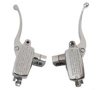 Brake Pump Master Cylinder Levers for Suzuki for Intruder 800/1400/1500 | Metal & Plastic Construction, Thread Silver Finish Pair, 10mm Thread, Fits Cruisers & for choppers For 1990-2008 Models