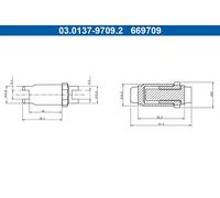 ATE 03.0137-9709.2 Brake shoe fitting kit