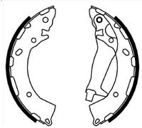 Brake shoes Rear Axle C00530ABE ABE for HYUNDAI i20 I i20 II