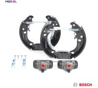 Bosch Brake Shoe Set Axle Kit fits Fiat Panda 2003 on 1.1 1.2 1.3