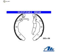 Brake shoes 03.0137-0148.2 ATE for VW TRANSPORTER / CARAVELLE T3 Bus