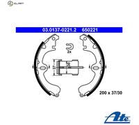 Brake shoes 03.0137-0221.2 ATE for TOYOTA COROLLA Liftback COROLLA FX Compact