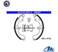 ATE 03.0137-0221.2 Brake Shoe Set for TOYOTA