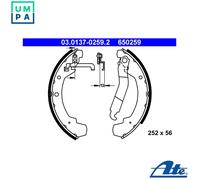 ATE 03.0137-0259.2 Brake Shoe Set