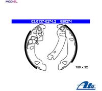 BRAKE SHOE SET 03.0137-0274.2 FOR FIAT 176B1.000/B4.000 1.2L 4cyl PUNTO