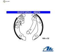 ATE 03.0137-0274.2 Brake Shoe Set