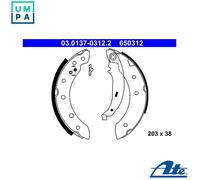 Brake shoes 03.0137-0312.2 ATE for CITROËN PEUGEOT RENAULT DACIA