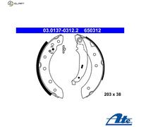 Brake shoes 03.0137-0312.2 ATE for CITROËN PEUGEOT RENAULT DACIA