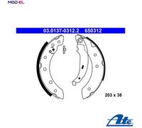 BRAKE SHOE SET 03.0137-0312.2 FOR RENAULT D7F720/710/722/746 1.1L 4cyl CLIO II