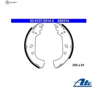 ATE 03.0137-0314.2 Brake Shoe Set