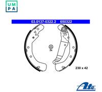 ATE 03.0137-0322.2 Brake Shoe Set