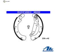 ATE 03.0137-0322.2 Brake Shoe Set