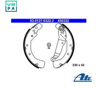 BRAKE SHOE SET 03.0137-0322.2 FOR VAUXHALL ZAFIRA/Mk VECTRA ASTRAVAN/IV/III 1.7L