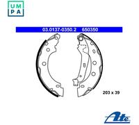 ATE Brake Shoe Set 03.0137-0350.2 - Rear for Renault & Nissan (Kangoo, Kubistar, Kangoo Rapid)