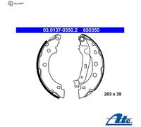 ATE Brake Shoe Set 03.0137-0350.2 - Rear for Renault & Nissan (Kangoo, Kubistar, Kangoo Rapid)